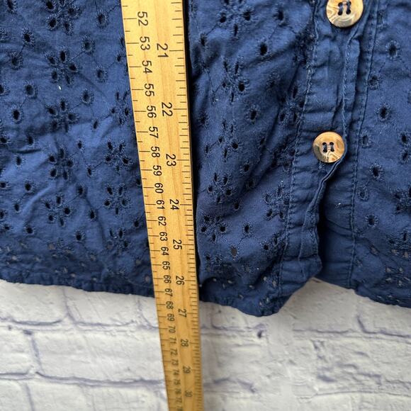 Japna Kids Navy Blue Eyelet Dress - Size 8 - - Picture 7 of 11